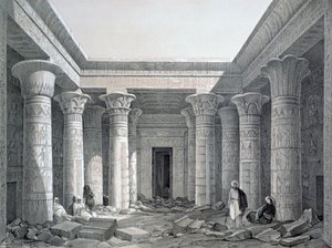Court of the Great Temple, Philae, Egypten, 1843