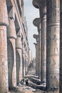 Store Tempel, Karnak, Egypten, 1800-tallet
