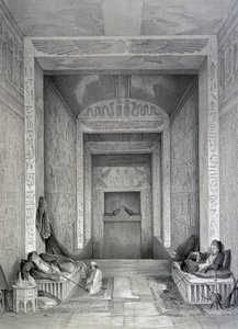 Det indre af et tempel, Egypten, 1800-tallet