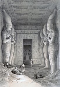 Interiør af det store tempel, Abu Simbel, 1800-tallet