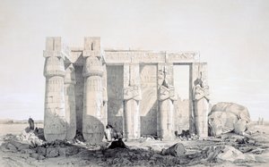 Ramseion, Luxor, Egypten, 1800-tallet