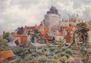 West End of Castle fra Great Western Railway Station (farvelitografi)