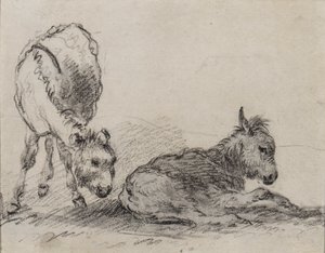 Æselføl (kul på papir) af George Morland