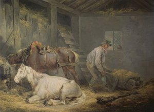 Heste i en stald, 1791
