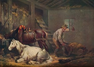 Heste i en stald, 1791