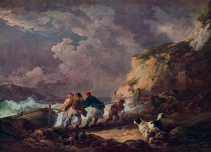 Strand: Fishermen Hauling in a Boat, 1791.