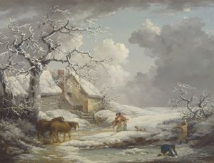 Vinterlandskab af George Morland