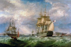 Britiske krigsfolk sejler ind i Cork Havn