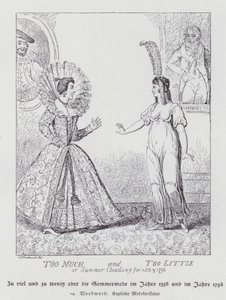 For meget og for lidt, sommertøj til 1556 og 1796 (litho) af George Moutard (after) Woodward