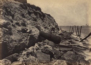 Udvendig udsigt over Fort Sumter af George N. Barnard