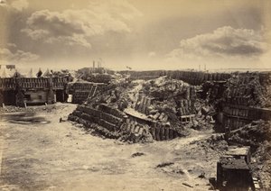 Indre udsigt over Fort Sumter af George N. Barnard
