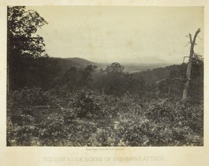 Mission Ridge scene for Shermans angreb af George N. Barnard