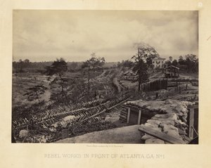 Oprørernes befæstningsværker foran Atlanta, Georgia, nr. 1 af George N. Barnard
