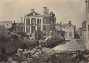 Ruinerne af Pinckney Mansion, Charleston, South Carolina, 1860