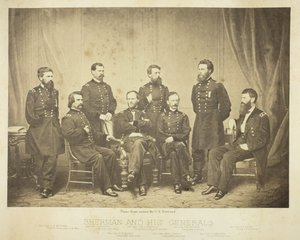 Sherman og hans generaler, 1865. af George N. Barnard