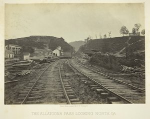 Allatoona-passet, der ser mod nord, GA, 1866. af George N. Barnard