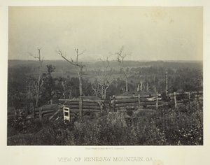Udsigt over Kenesaw Mountain, Ga. af George N. Barnard