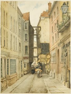 Mary-le-Port Street (blyant og akvarel på papir)