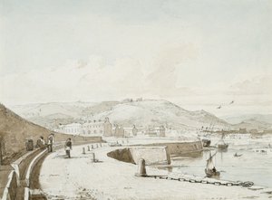 Swansea Harbour (akvarel og blyant på papir)