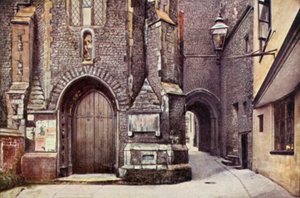 St John Maddermarket Church Alley (farve litho)