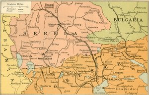 Kort over Salonica Front, 1919.
