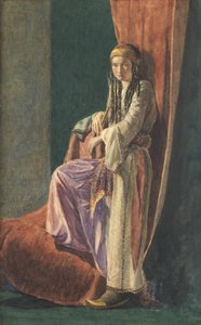 En tyrkisk pige, 1853 (wc med kropsfarve på papir)