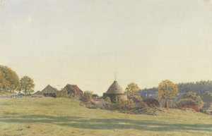 Brickfield ved Pitland Street, Surrey (sort bly, wc og kropsfarve på papir) af George Price Boyce