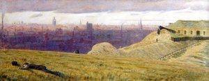 Newcastle fra Rabbit Banks, Gateshead på Tyne af George Price Boyce