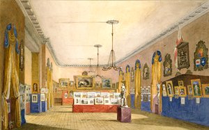 En udstilling i det gamle rådhus, Oxford, 1854 af George Pyne