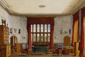 Et interiør af et værelse, Christ Church, Oxford,