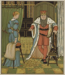 Illustration til Rumpelstiltskin af Brødrene Grimm