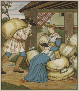 Illustration til Rumpelstiltskin af Brødrene Grimm