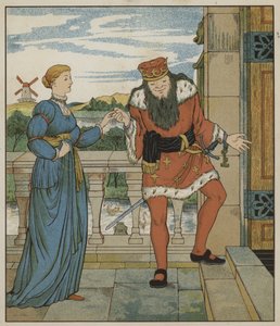 Illustration til Rumpelstiltskin af Brødrene Grimm