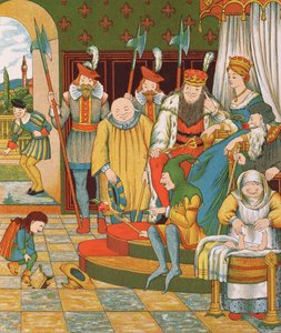 Rumpelstiltskin ankommer for at kræve prinsessens førstefødte barn som sin belønning, 1882