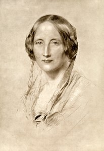 Elizabeth Gaskell, britisk romanforfatter fra det 19. århundrede, 1910.