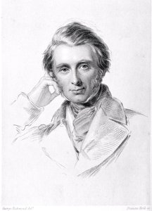Portræt af John Ruskin (1819-1900) indgraveret af Francis Holl (1815-84) af George Richmond