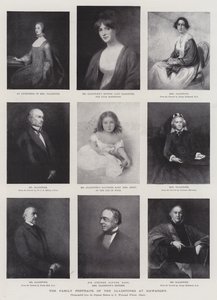 Familieportrætterne af Gladstones ved Hawarden af George Richmond