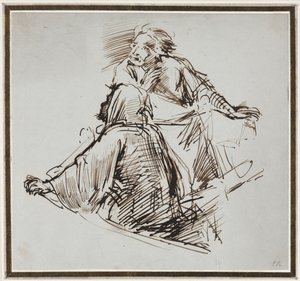 To Mandsskikkelser, ca. 1829. af George Richmond