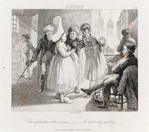 Interessant møde - Bayeux, ca. 1821 (radering)