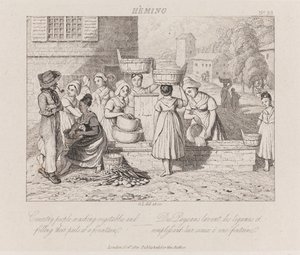 Vask grøntsager, Heming, ca. 1821 (ætsning)