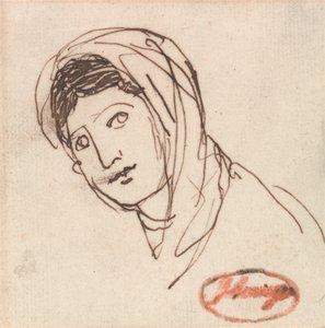 Et kvindeligt hoved af George Romney