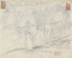 En lille pige i en lund af George Romney