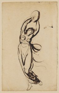 En nymfe, der danser med en tamburin af George Romney