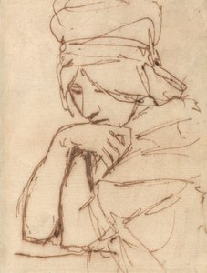 En eftertænksom dame af George Romney