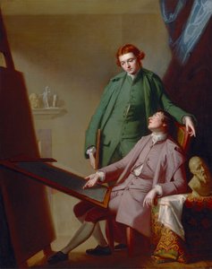 En samtale (Kunstnerens brødre, Peter og James Romney) af George Romney