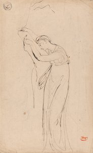 Fange eller nedtrykt kvinde: Muligvis Andromache af George Romney