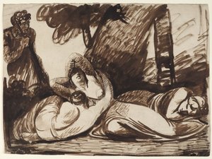Cimon og Iphigenia: Scene fra Boccaccios »Decameron« af George Romney