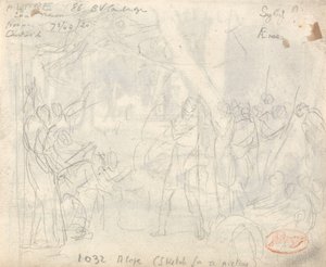 Komposition af klassiske figurer af George Romney