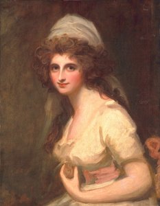 Emma Hart i hvid turban, ca. 1791 af George Romney