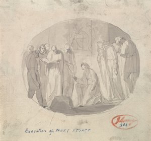Henrettelse af Maria Stuart af George Romney